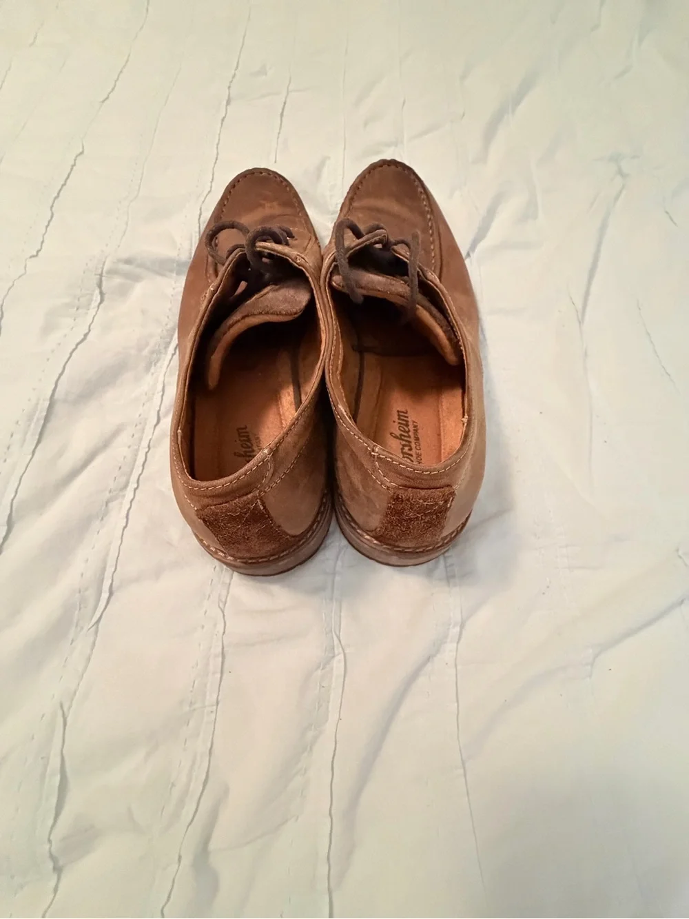 Florsheim Brown Leather Boat Shoes with Moc Toe
